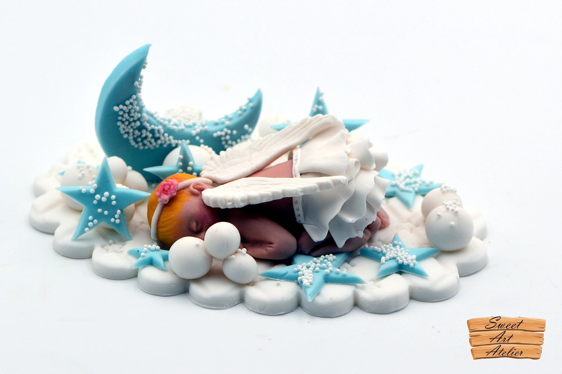 Edible Fondant Baby Decorative Cake Topper - Baby Angel