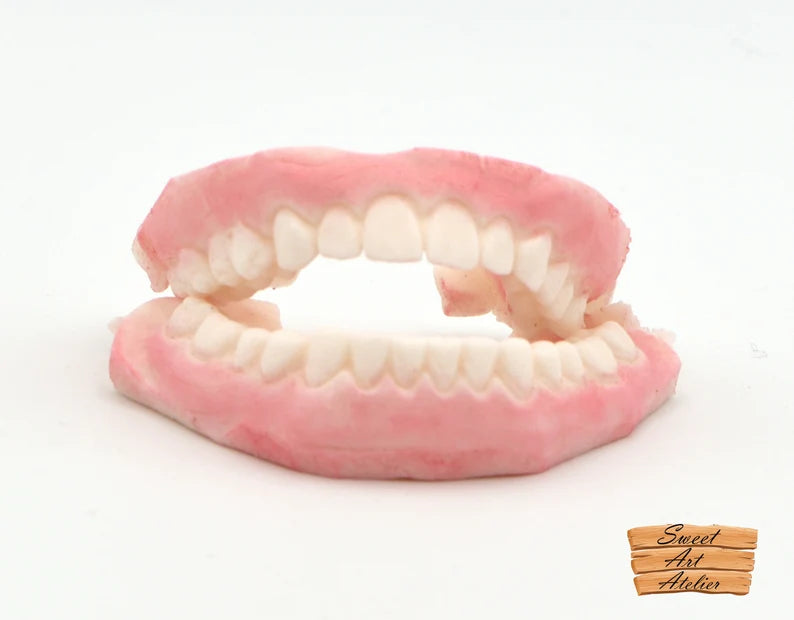 Edible Fondant Decorative Cake Topper - Teeth