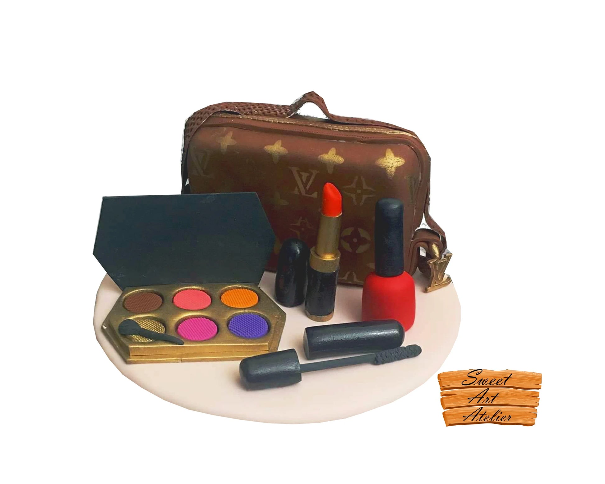 Edible Fondant Decorative Cake Topper - Make up Set