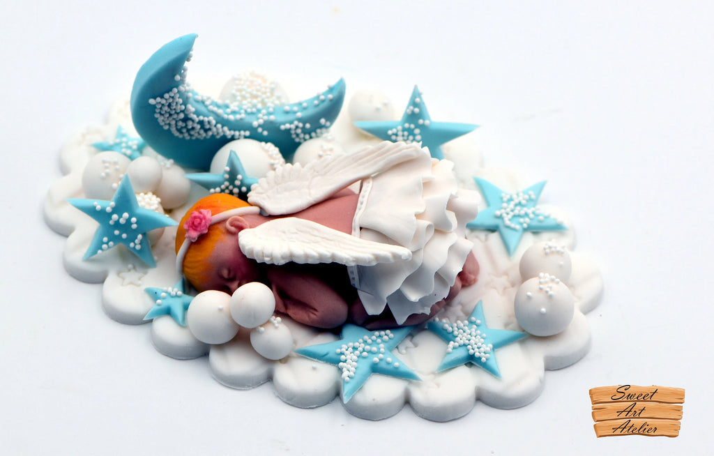 Edible Fondant Baby Decorative Cake Topper - Baby Angel