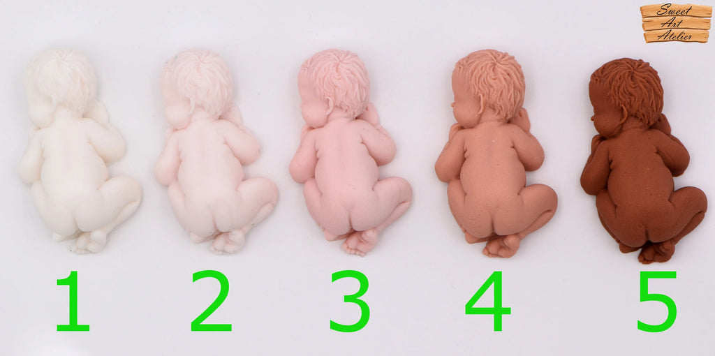 Edible Fondant Baby Decorative Cake Topper - Baby Angel; Nature theme